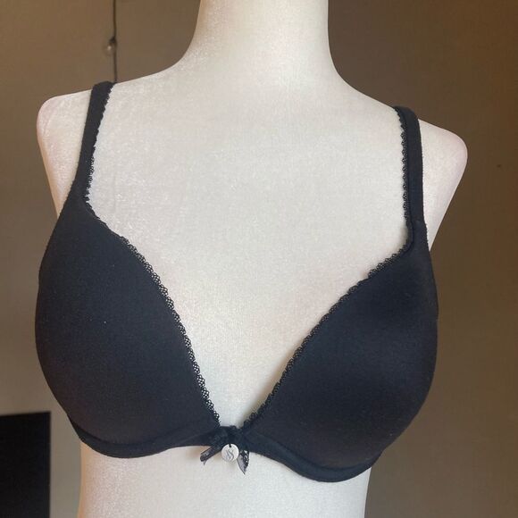 Victoria’s Secret Black Pushup Bra 32D - Picture 1 of 10